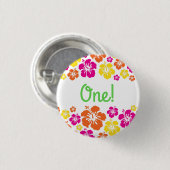 Aloha Cute Hawaiian Kind Birthday Party Ronde Button 3,2 Cm (Voorkant /achterkant)