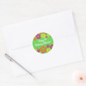 Aloha Cute Hawaiian Kind Birthday Party Ronde Sticker (Envelop)