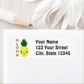 Aloha Cute Kawaii Pineapple Etiket (Insitu)