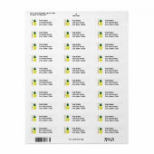 Aloha Cute Kawaii Pineapple Etiket (Full Sheet)