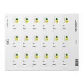Aloha Cute Kawaii Pineapple Etiket (Full Sheet)