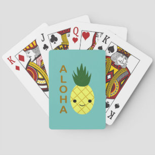 Aloha Cute Kawaii Pineapple Pokerkaarten