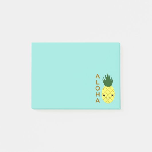 Aloha Cute Kawaii Pineapple Post-it® Notes (Voorkant)
