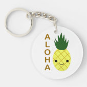 Aloha Cute Kawaii Pineapple Sleutelhanger (Voorkant)