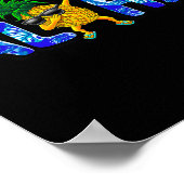 Aloha Dabbing Pineapple Sungles Stranden Hawaii Ha Poster (Hoek)