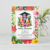 Aloha Diploma! Tropical Graduation Pool Party  Kaart (Staand voorkant)