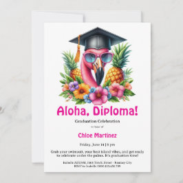 Aloha Diploma Tropical Graduation Pool Party  Kaart