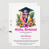 Aloha Diploma Tropical Graduation Pool Party Kaart (Voorkant / Achterkant)