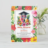 Aloha Diploma! Tropical Graduation Pool Party  Kaart (Staand voorkant)