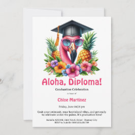 Aloha Diploma Tropical Graduation Pool Party  Kaart