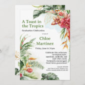 Aloha Diploma! Tropical Graduation Pool Party Kaart (Voorkant / Achterkant)