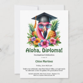 Aloha Diploma Tropical Graduation Pool Party  Kaart