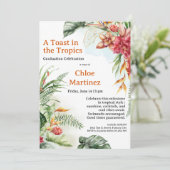 Aloha Diploma! Tropical Graduation Pool Party Kaart (Staand voorkant)