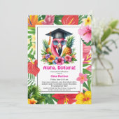 Aloha Diploma! Tropical Graduation Pool Party  Kaart (Staand voorkant)