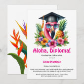 Aloha-Diploma Tropisch Afstudeerfeest Kaart (Voorkant / Achterkant)