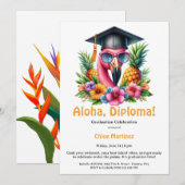Aloha-Diploma Tropisch Afstudeerfeest Kaart (Voorkant / Achterkant)