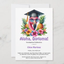 Aloha-Diploma Tropisch Afstudeerfeest Kaart