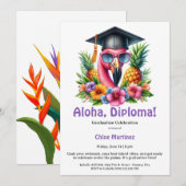 Aloha-Diploma Tropisch Afstudeerfeest Kaart (Voorkant / Achterkant)