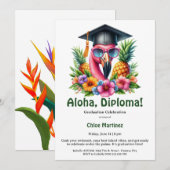 Aloha-Diploma Tropisch Afstudeerfeest Kaart (Voorkant / Achterkant)
