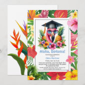Aloha Diploma! Tropisch diploma-zwembadfeest Kaart (Voorkant / Achterkant)