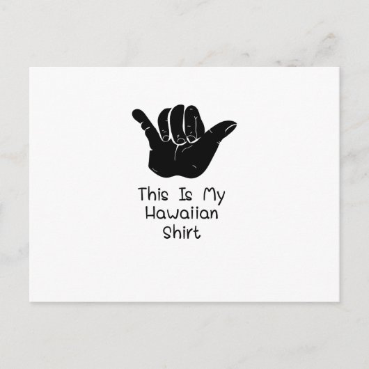 Aloha, dit is mijn Hawaïaan Briefkaart (Voorkant)