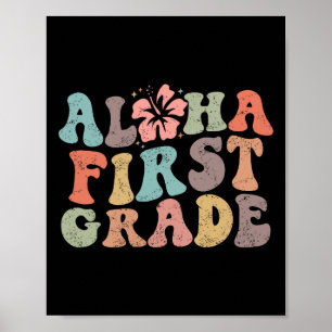 Aloha eerstegraads leraar zomer vakantie strand Ha Poster