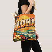 Aloha Eiland Sfeer Zonsondergang Scene Tote Bag (Dichtbij)