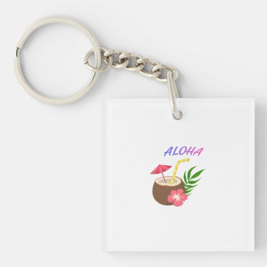 Aloha – Eiland Vibe & Positieve Energie Sleutelhanger (Voorkant)