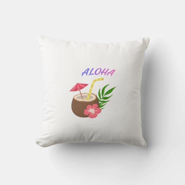 Aloha – Eiland Vibes & Positieve Energie Kussen (Voorkant)