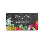 Aloha Elegant Adres Trouwlabels Stickers Luau (Voorkant)