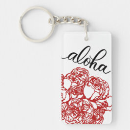 Aloha en Rozen Sleutelhanger
