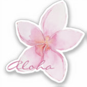 Aloha! Exotische Hawaiiaanse bloem Sticker (Voorkant)