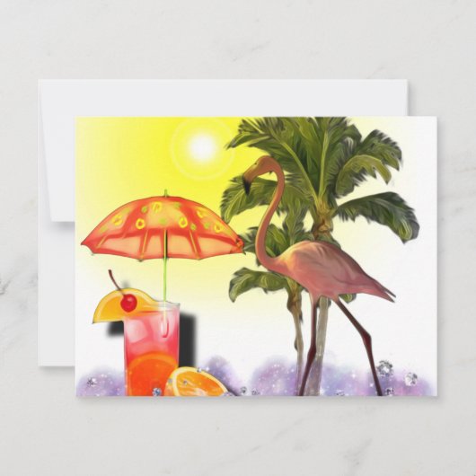 Aloha-feest uitnodiging  (Voorkant)