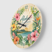  Aloha Festivals Hawaii Tropical Beach Floral  Grote Klok (Hoek)