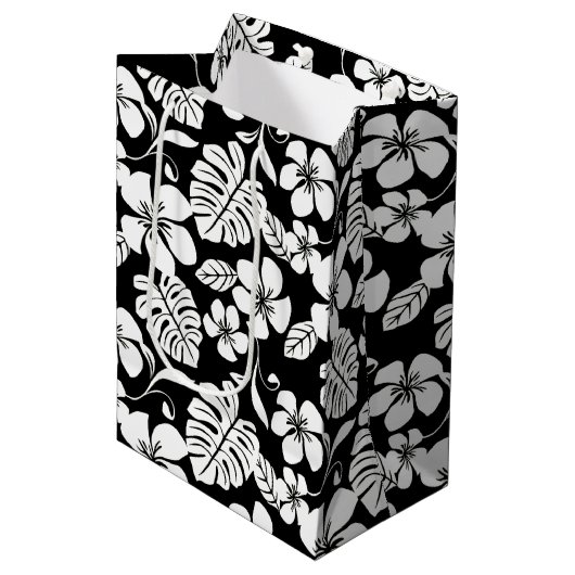 ALOHA FIRDAY (BLACK/GRAY) Gift Bag Medium Cadeauzakje (Voorkant Gekanteld)