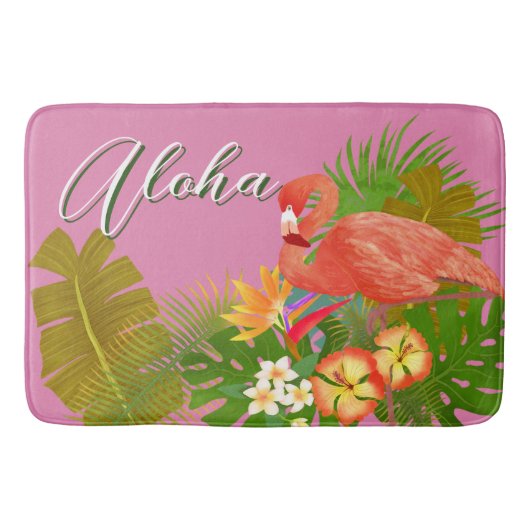 Aloha Flamingo  Badmat (Voorkant)