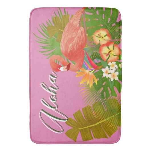 Aloha Flamingo Badmat (Voorkant Verticaal)