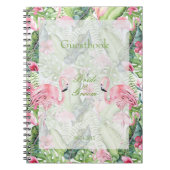Aloha Flamingo Tropical Beach Bruiloft gastenboek Notitieboek (Voorkant)