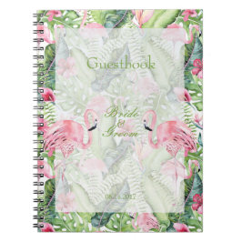 Aloha Flamingo Tropical Beach Bruiloft gastenboek Notitieboek