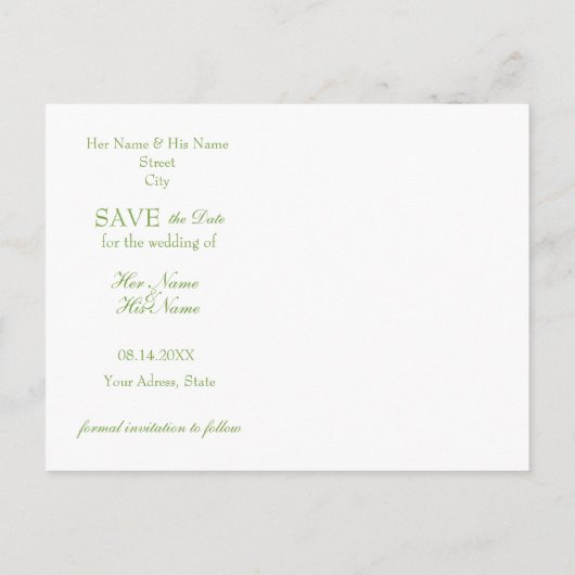 Aloha Flamingo Tropical Beach SAVE the Date Aankondigingskaart (Achterkant)