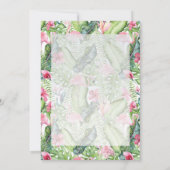 Aloha Flamingo Tropical Beach Wedding Kaart (Achterkant)