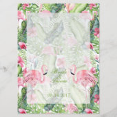 Aloha Flamingo Tropical Beach Wedding Menu (Achterkant)