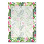 Aloha Flamingo Tropical Beach Weduwingstabel Numbe Kaart (Achterkant)