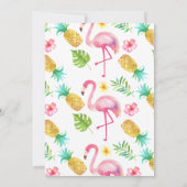 Aloha Flamingo Tropical Birthday Invitation Kaart (Achterkant)