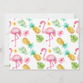 Aloha Flamingo Tropical Photo Verjaardagsuitnodigi Kaart (Achterkant)