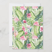 Aloha Flamingo Tropical Wedding Vrijgezellenfeest Kaart (Achterkant)