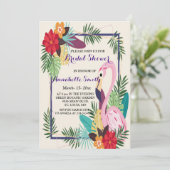 Aloha Flamingo Tropisch Kaart (Staand voorkant)