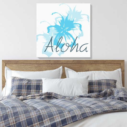 Aloha Floral Canvas Afdruk (Insitu (Slaapkamer))