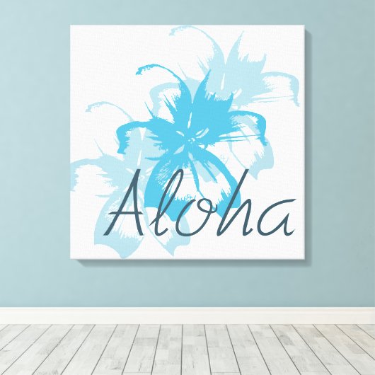 Aloha Floral Canvas Afdruk (Insitu (Houten vloer))
