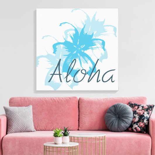 Aloha Floral Canvas Afdruk (Insitu (Woonkamer))